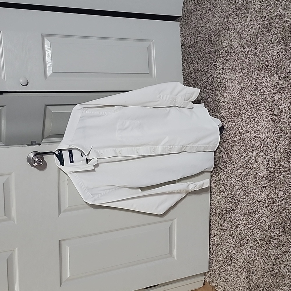 Men's White Dress Shirt that husband can no longer wear around his fat neck